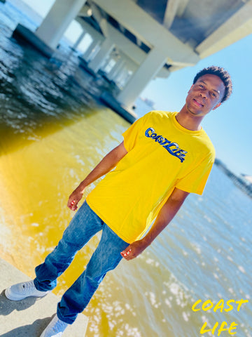 Unisex Yellow Coast Life Wave Shirt