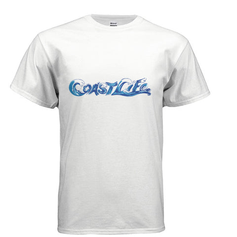 Unisex White Coast Life Wave Shirt